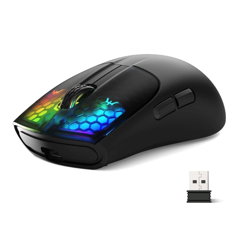 MOUSE GAMING ATTACK SHARK X5 RGB WIRELESS BLACK